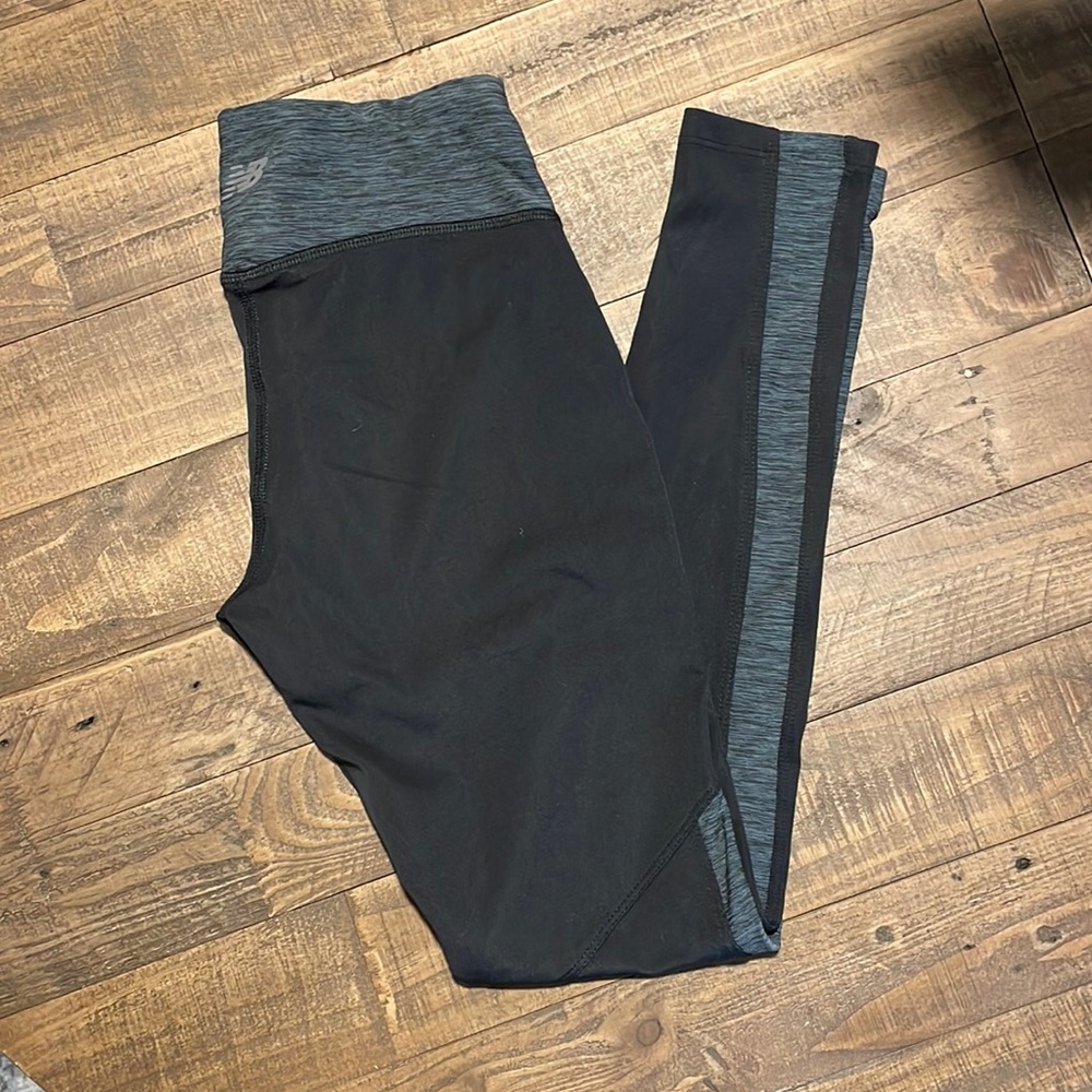 Gray and black leggings